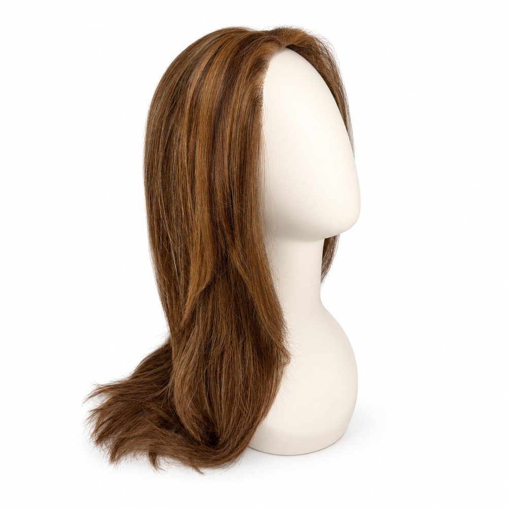 Shake-N-Go OS Wig Long Straight Auburn Blonde Lace Front Synthetic Fiber